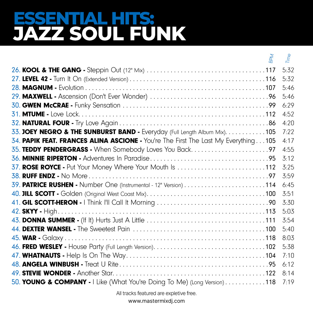 Essential Hits: Jazz Soul Funk - Mastermix