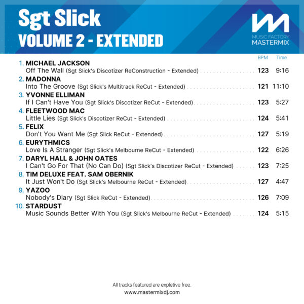 Sgt Slick Remixes Volume 2 - Extended - Image 2