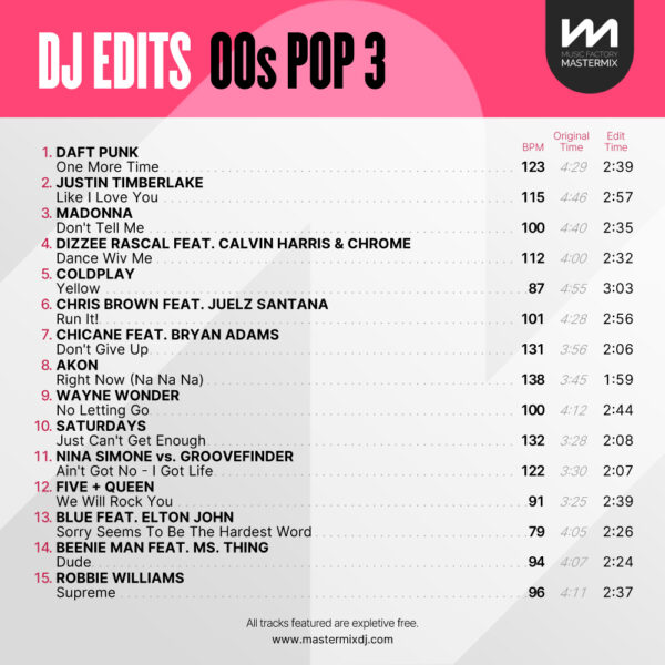 DJ Edits 00s Pop 3 - Image 2