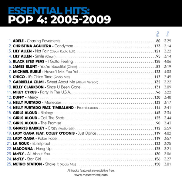 Essential Hits Pop 4 - 2005 - 2009 - Image 2