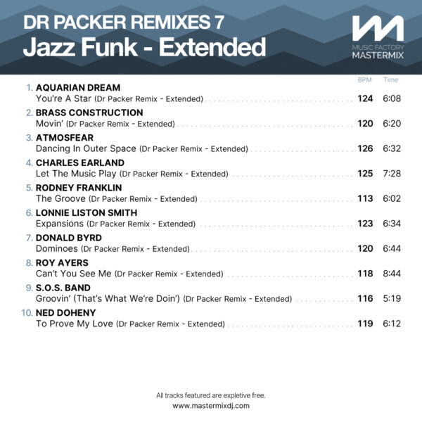 Dr Packer Remixes 7 - Jazz Funk - Extended - Image 2