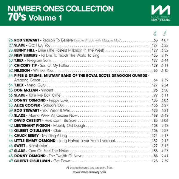 Number Ones Collection 70s Volume 1 - Image 3