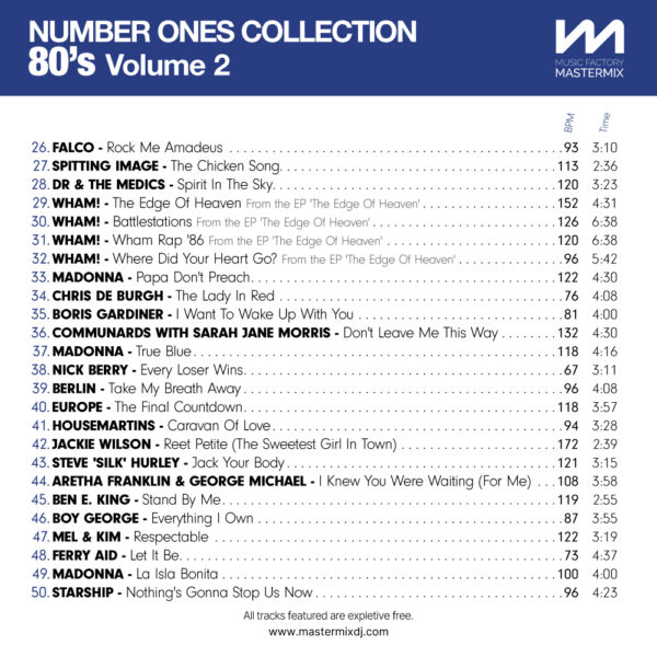 Number Ones Collection 80s Volume 2 - Image 3