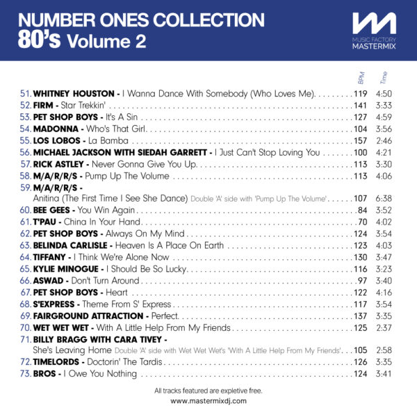 Number Ones Collection 80s Volume 2 - Image 4