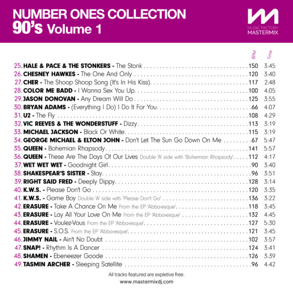 Number Ones Collection 90s Volume 1 - Image 3