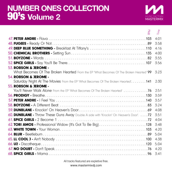 Number Ones Collection 90s Volume 2 - Image 4