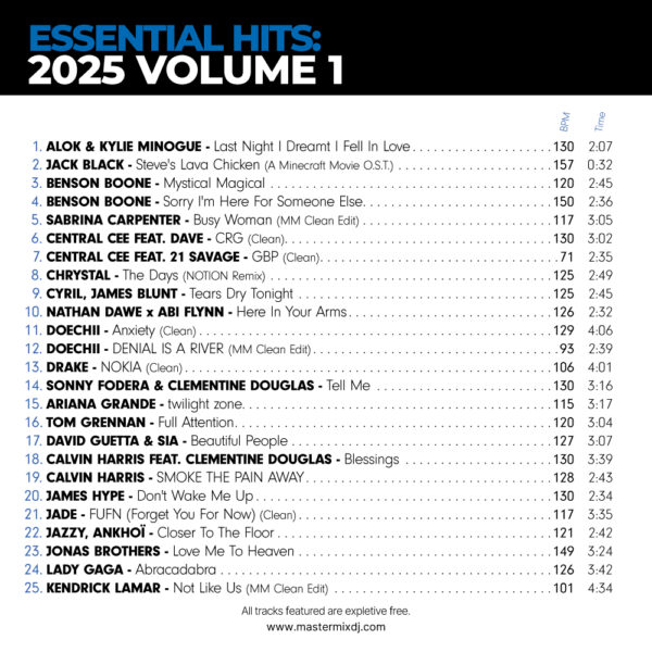 Essential Hits 2025 Part 1 - Image 2