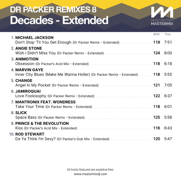 Dr Packer - Remixes 8 - Decades - Extended - Image 2