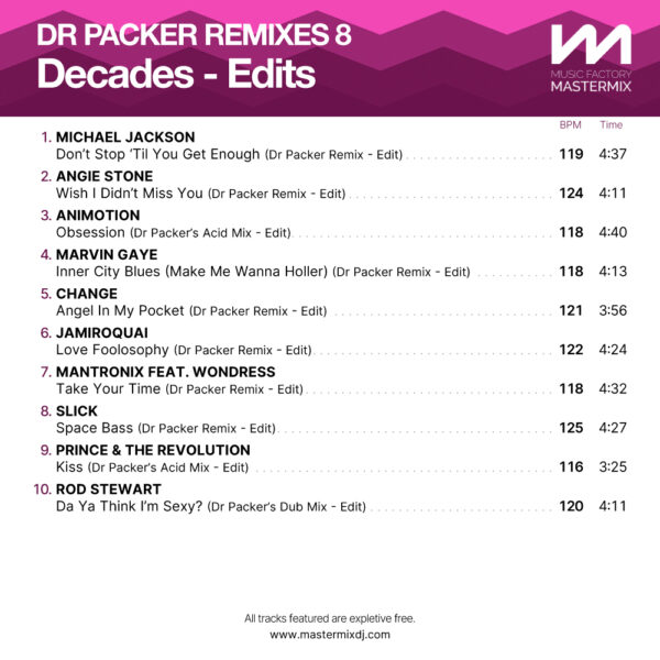 Dr Packer - Remixes 8 - Decades - Edits - Image 2