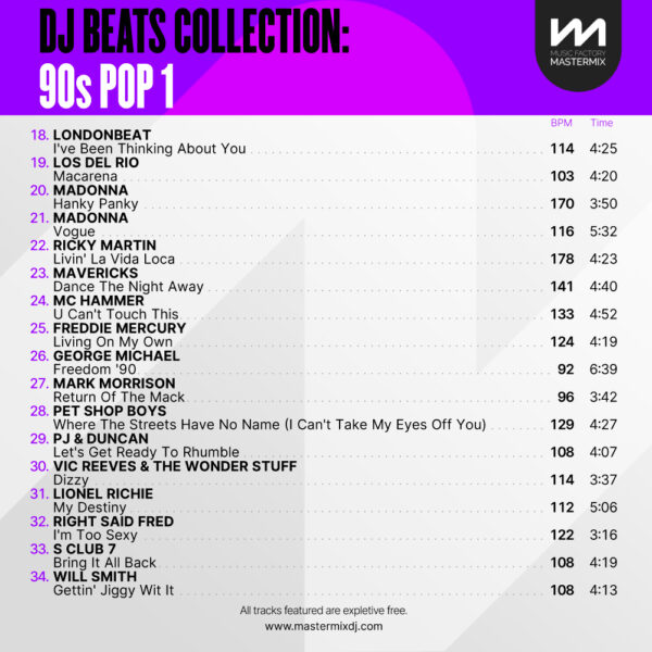 DJ Beats Collection: 90s Pop 1 - Image 3